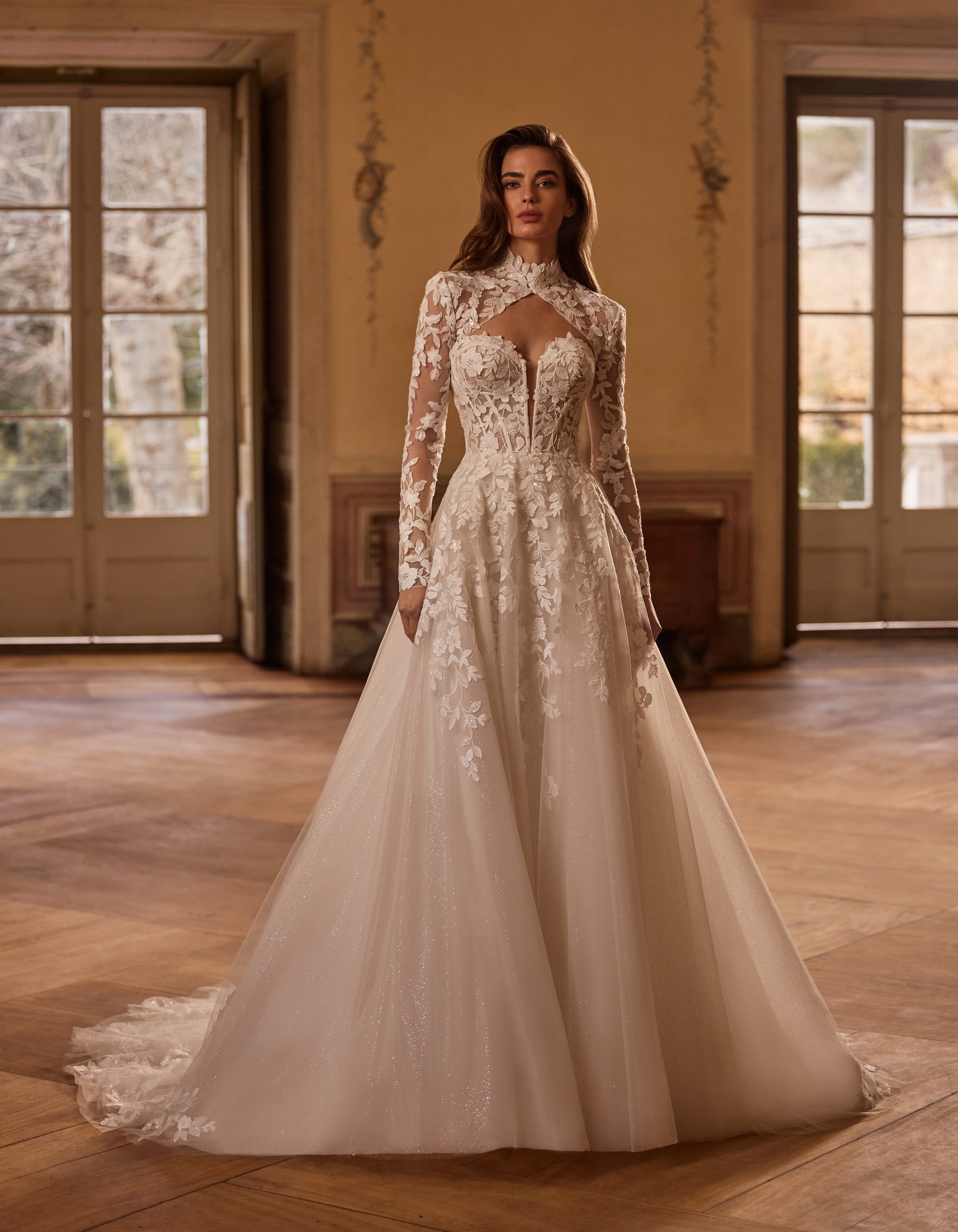 Jerry – Brautkleid mit abnehmbarem Spitzenbolero